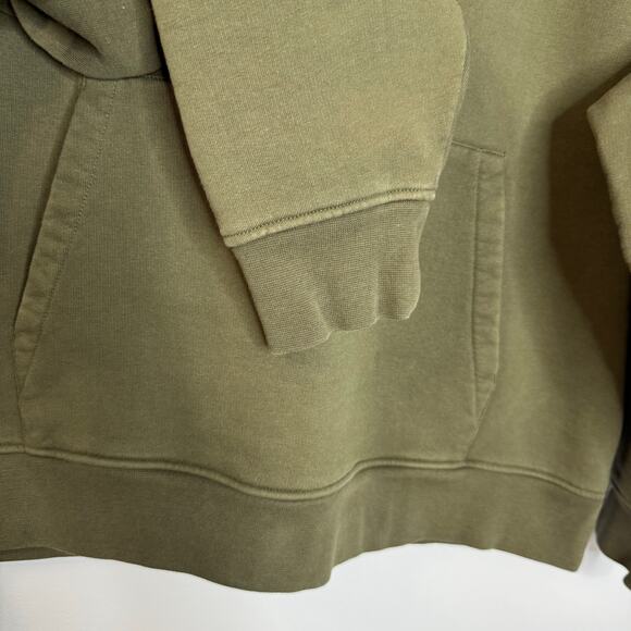 FRAME MEN’s Hooded Zip-Collar Sweatshirt Green Men's XL - Picture 6 of 13